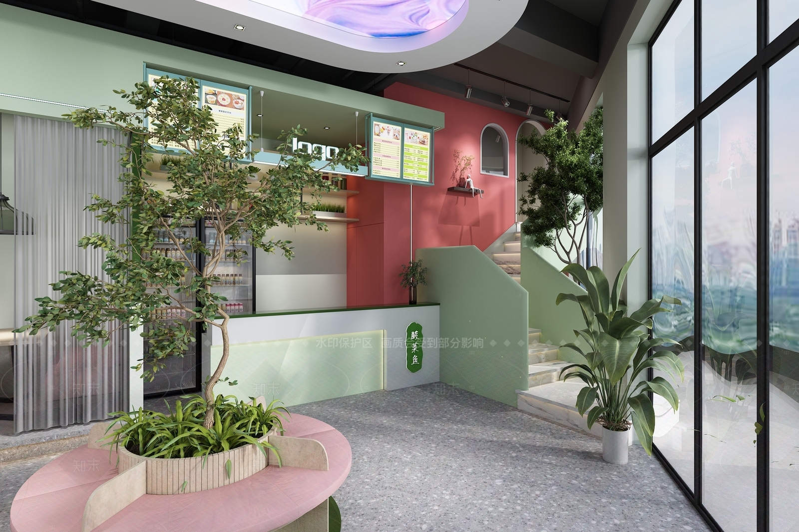 奶油简约中餐厅3D模型下载【ID:1207721740】