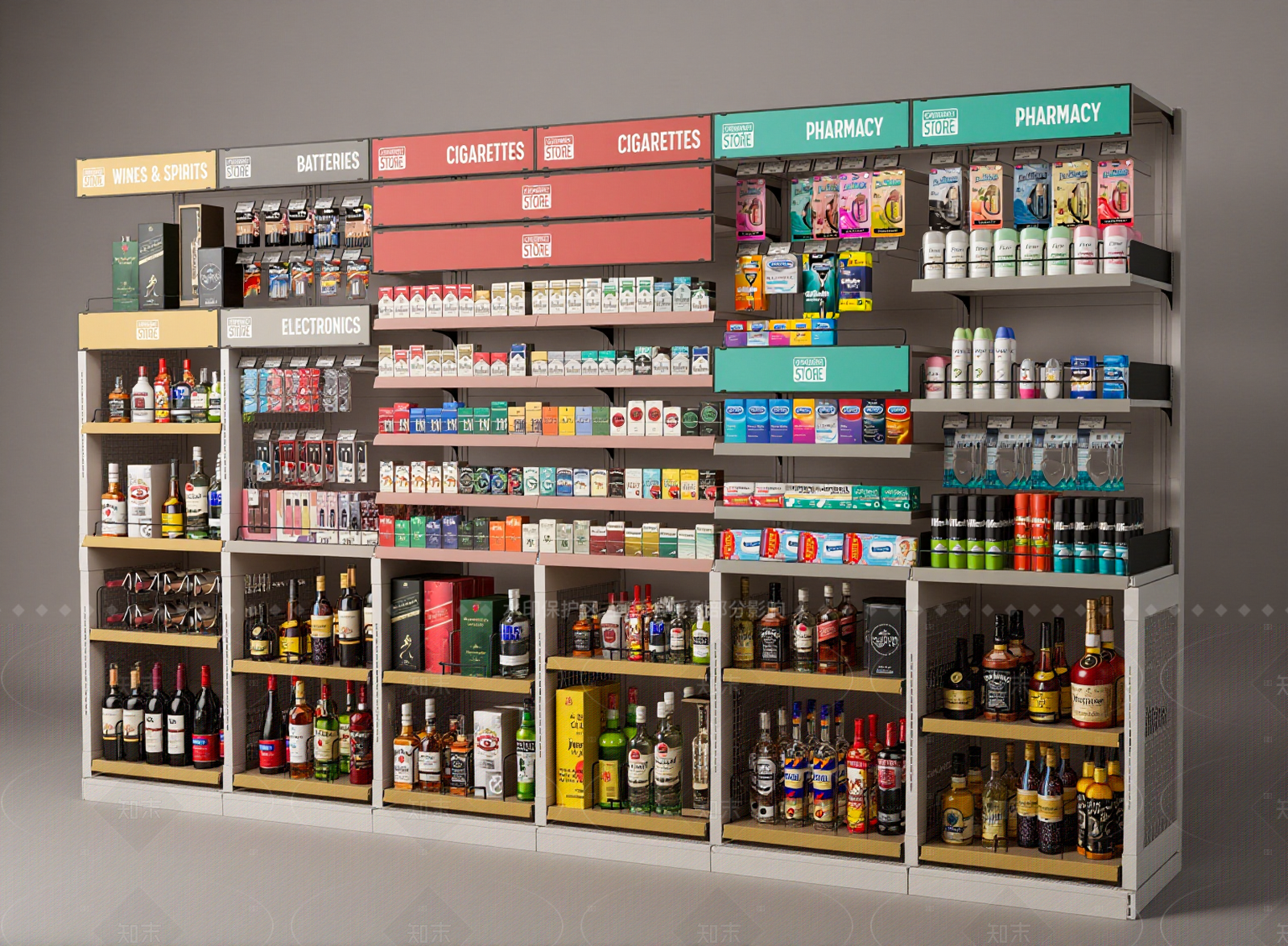 现代便利店3D模型下载【ID:1207721930】