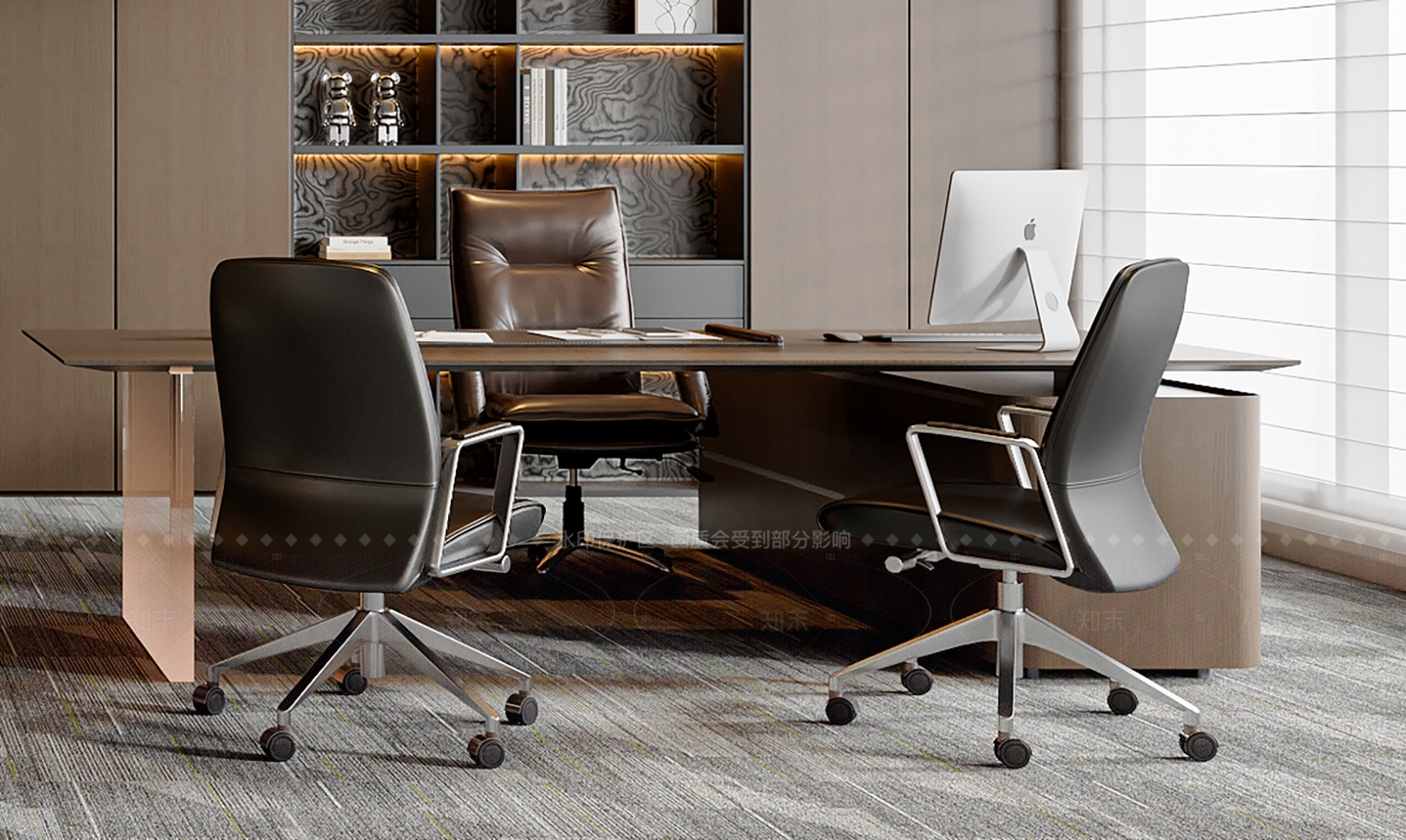 现代办公桌椅3D模型下载【ID:1207722771】