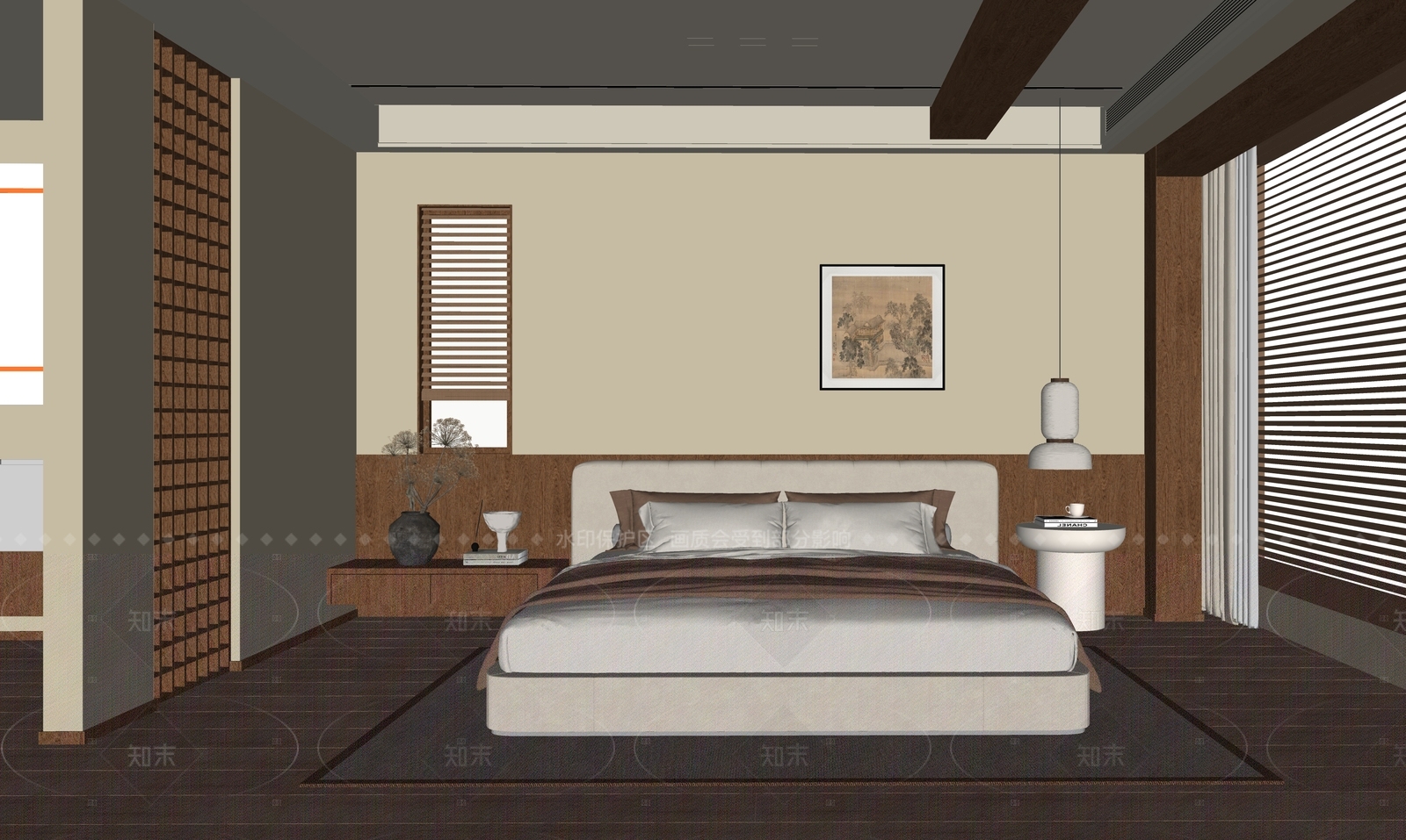 现代家居卧室SU模型下载【ID:1207723714】