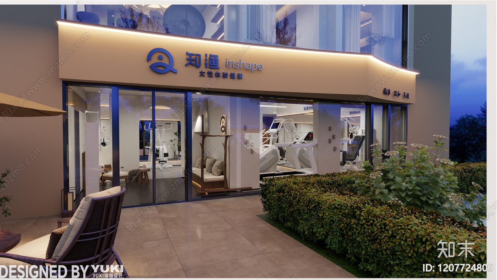 现代瑜伽馆cad施工图下载【ID:1207724809】