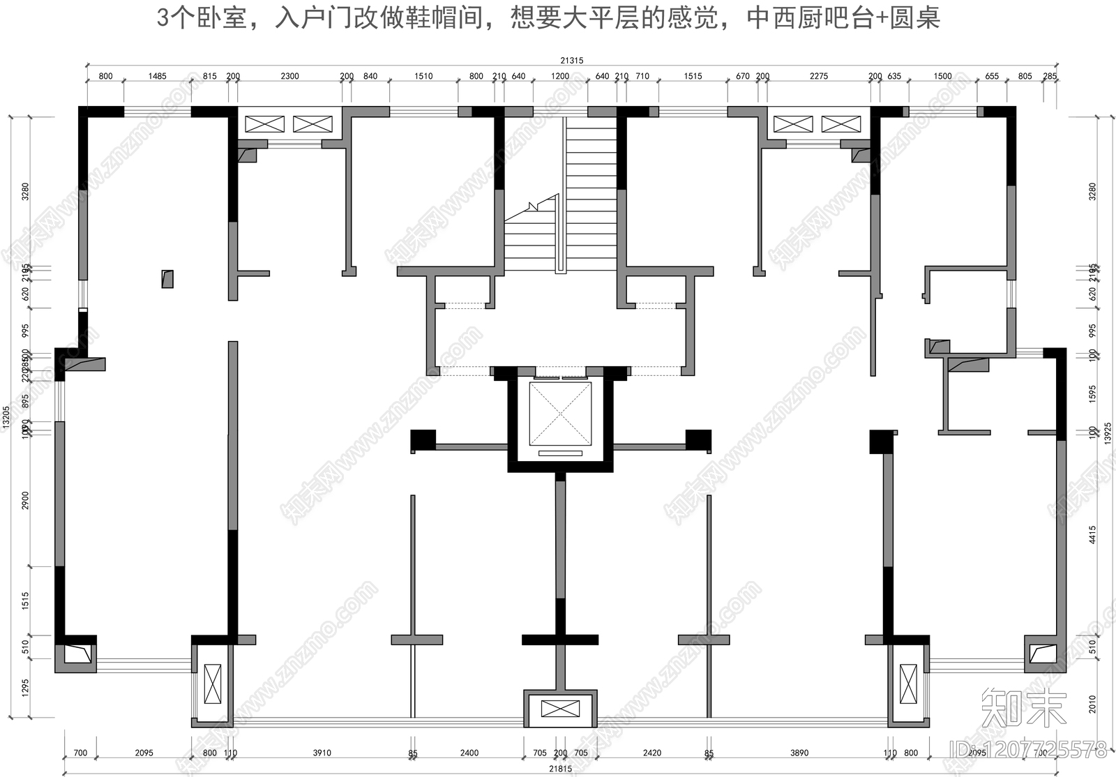 超大型平层cad施工图下载【ID:1207725578】