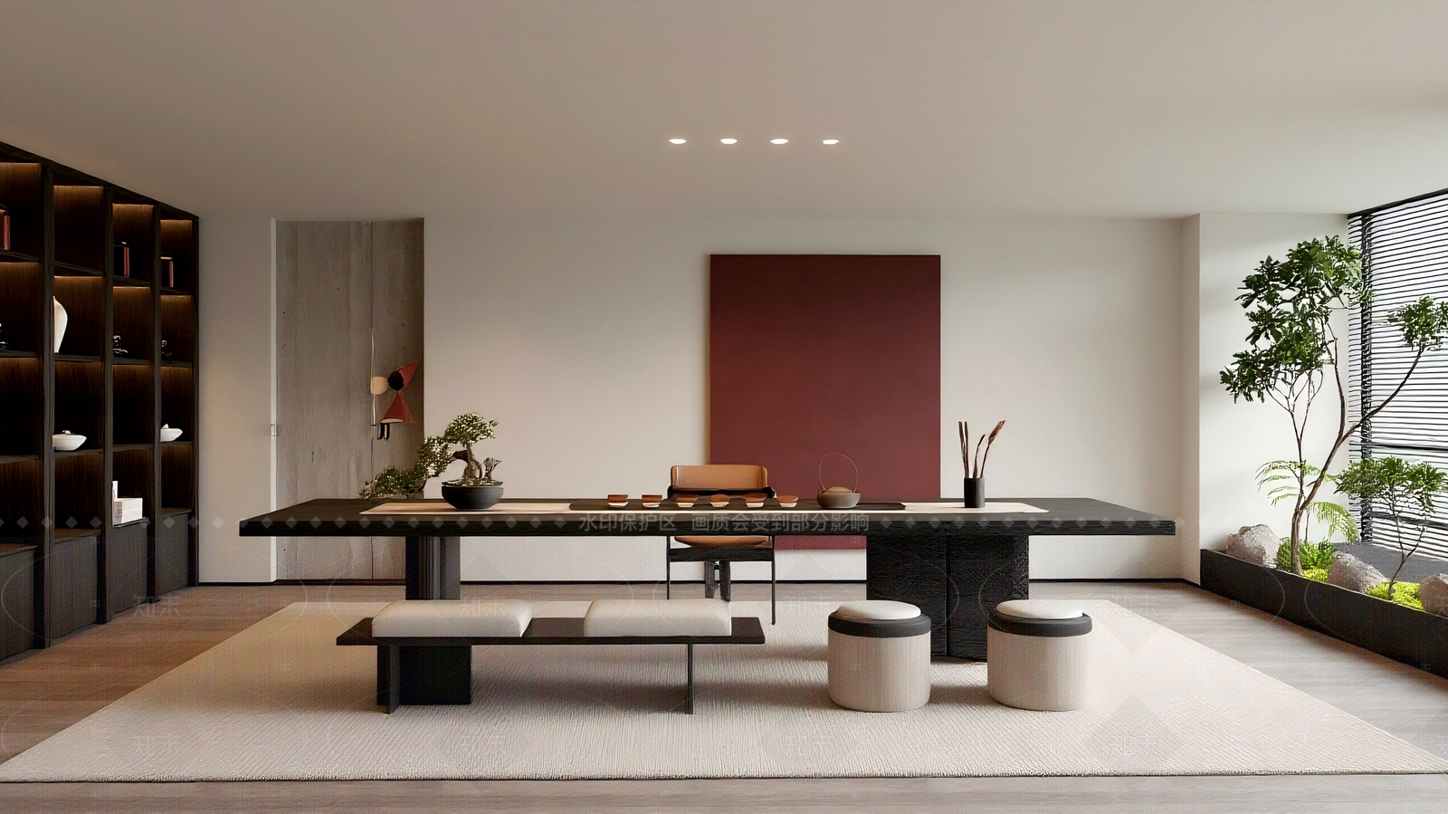 新中式中式茶餐厅SU模型下载【ID:1207734056】