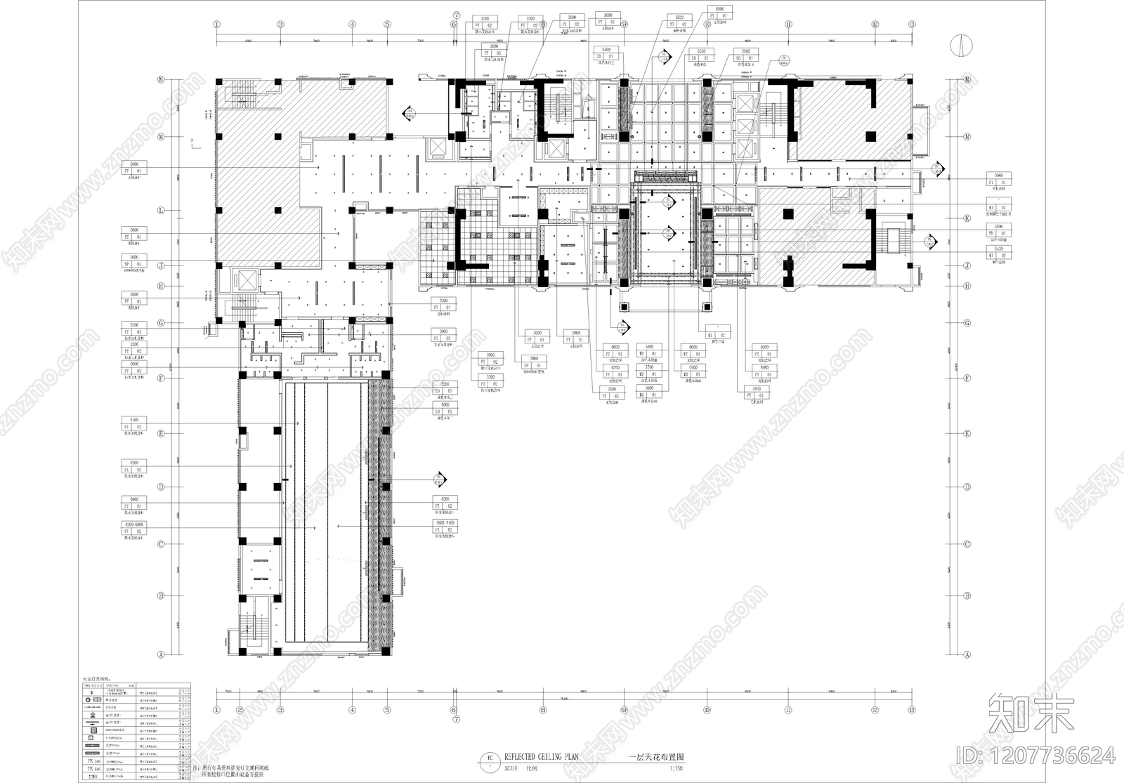 酒店大堂施工图下载【ID:1207736624】