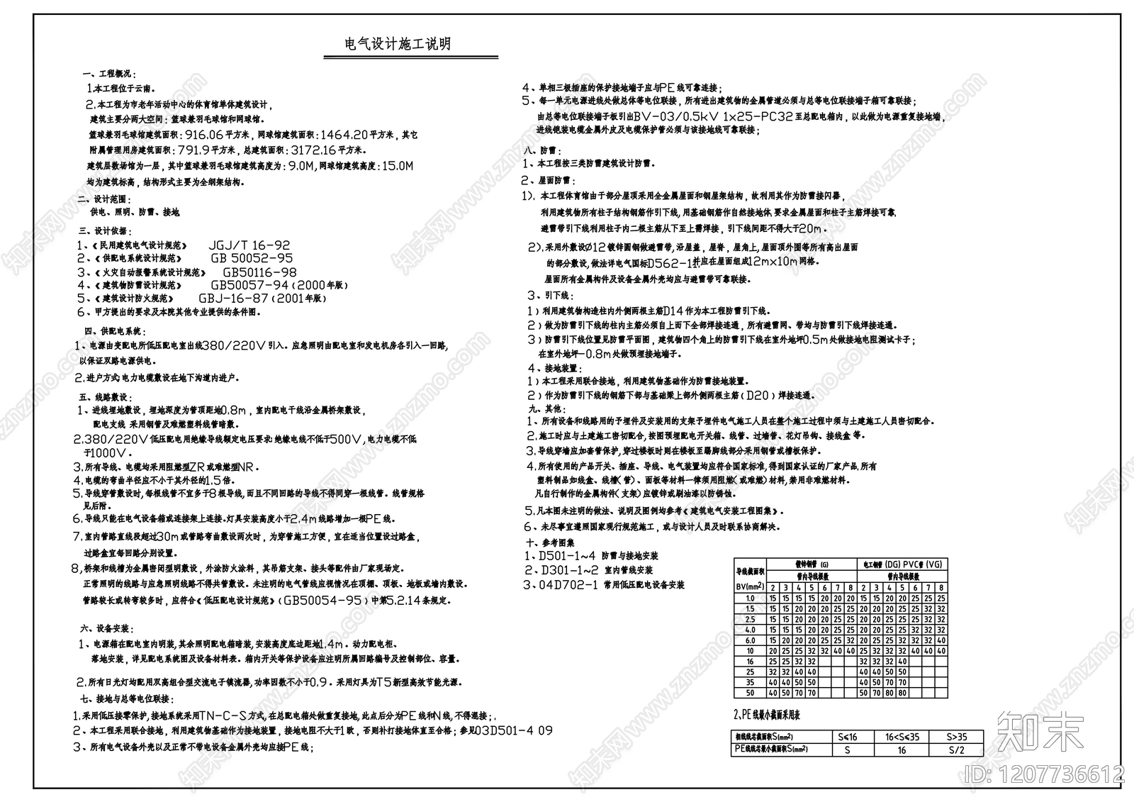 供配电系统cad施工图下载【ID:1207736612】