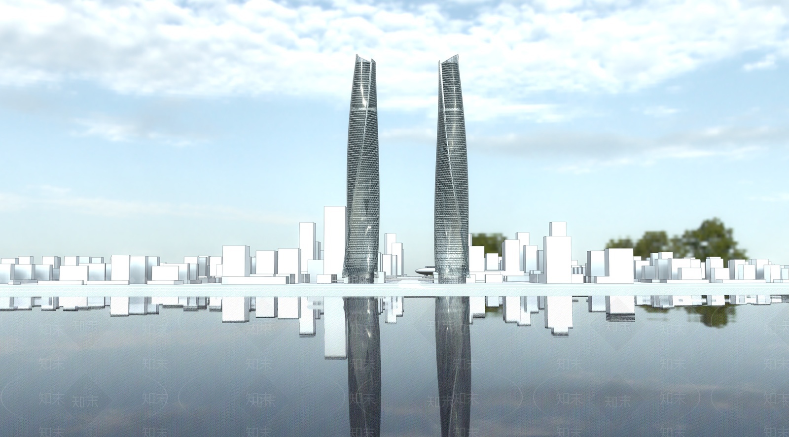 现代超高层办公楼SU模型下载【ID:1207740714】