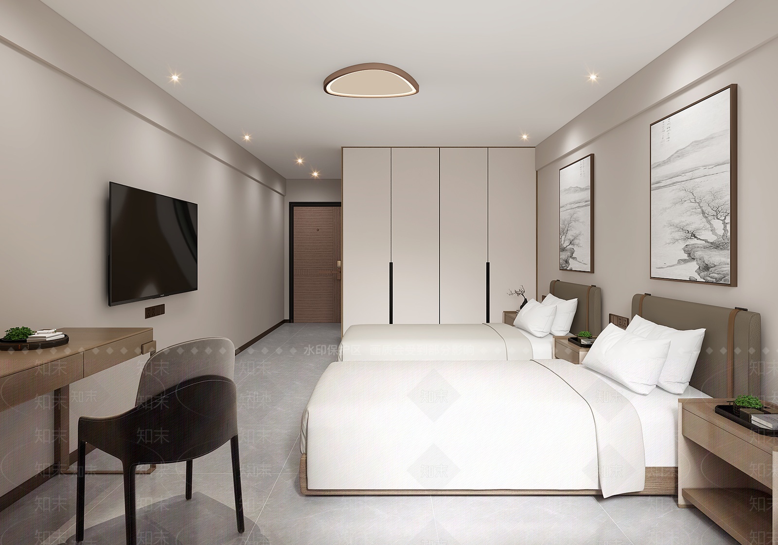 现代宿舍3D模型下载【ID:1207744283】