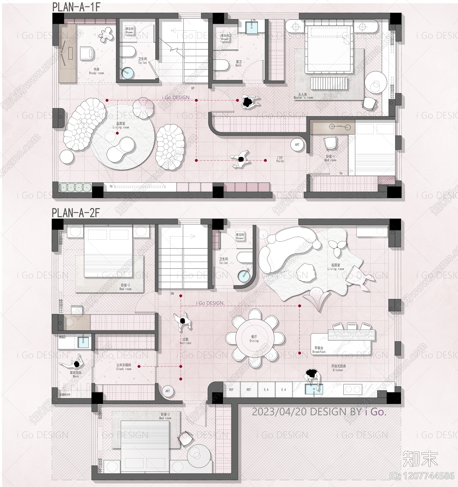 别墅cad施工图下载【ID:1207744586】