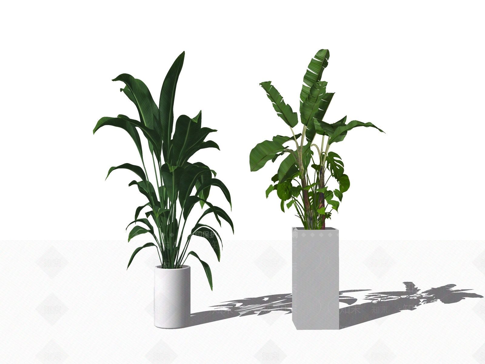 现代绿植盆栽SU模型下载【ID:1207748966】