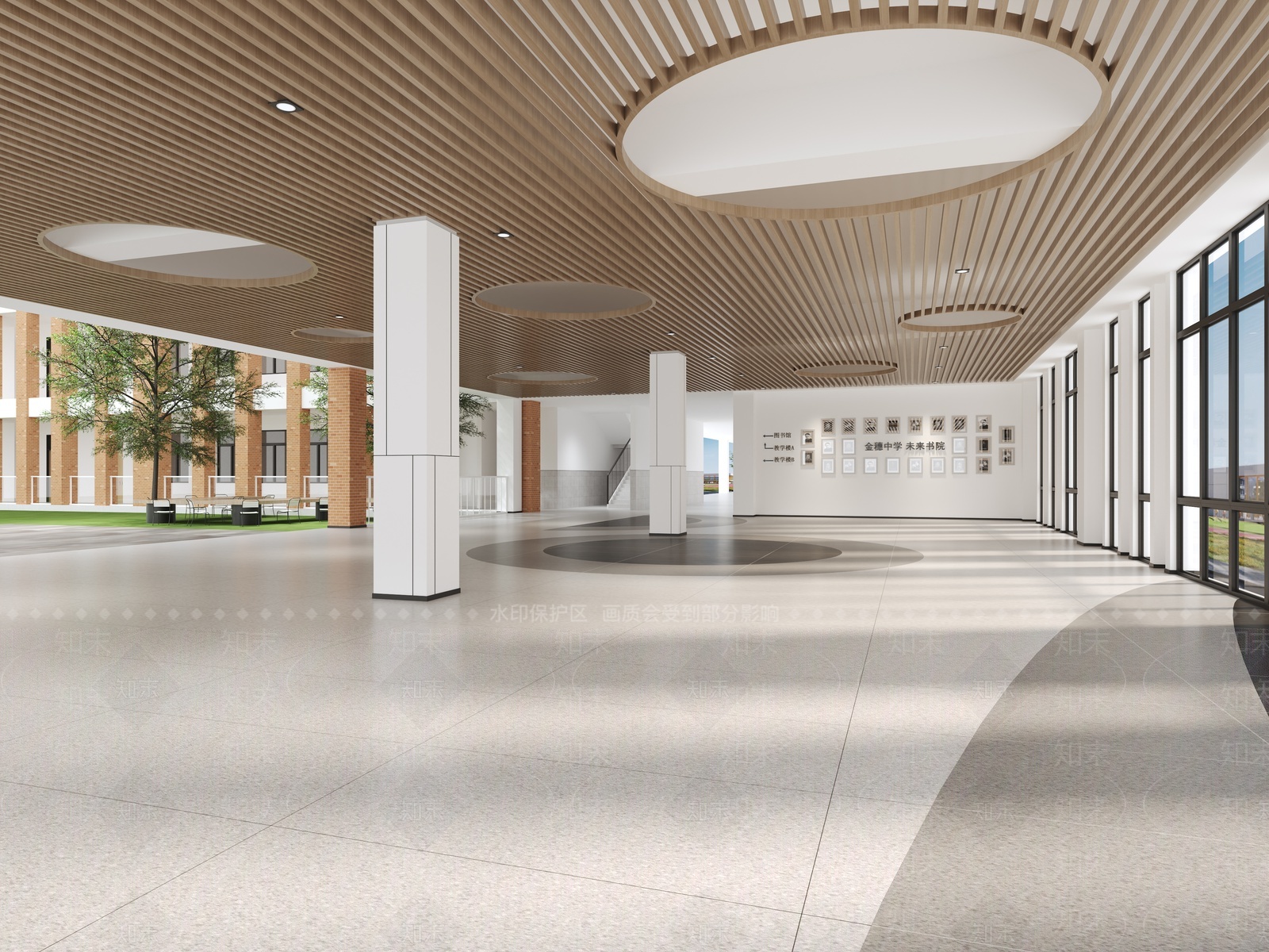 现代学校大厅3D模型下载【ID:1207750917】