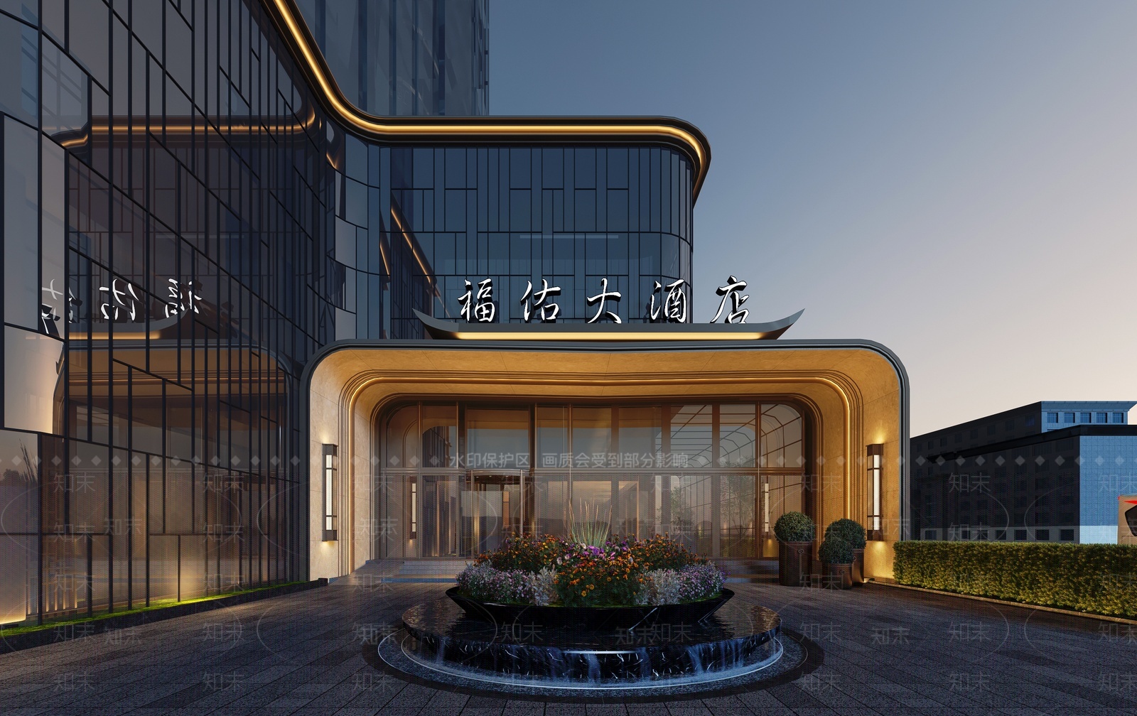 现代酒店3D模型下载【ID:1207751141】