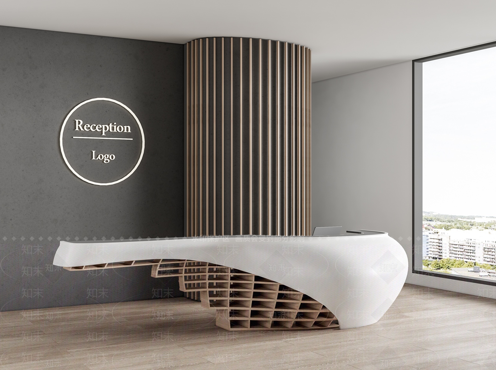 现代服务台SU模型下载【ID:1207751144】