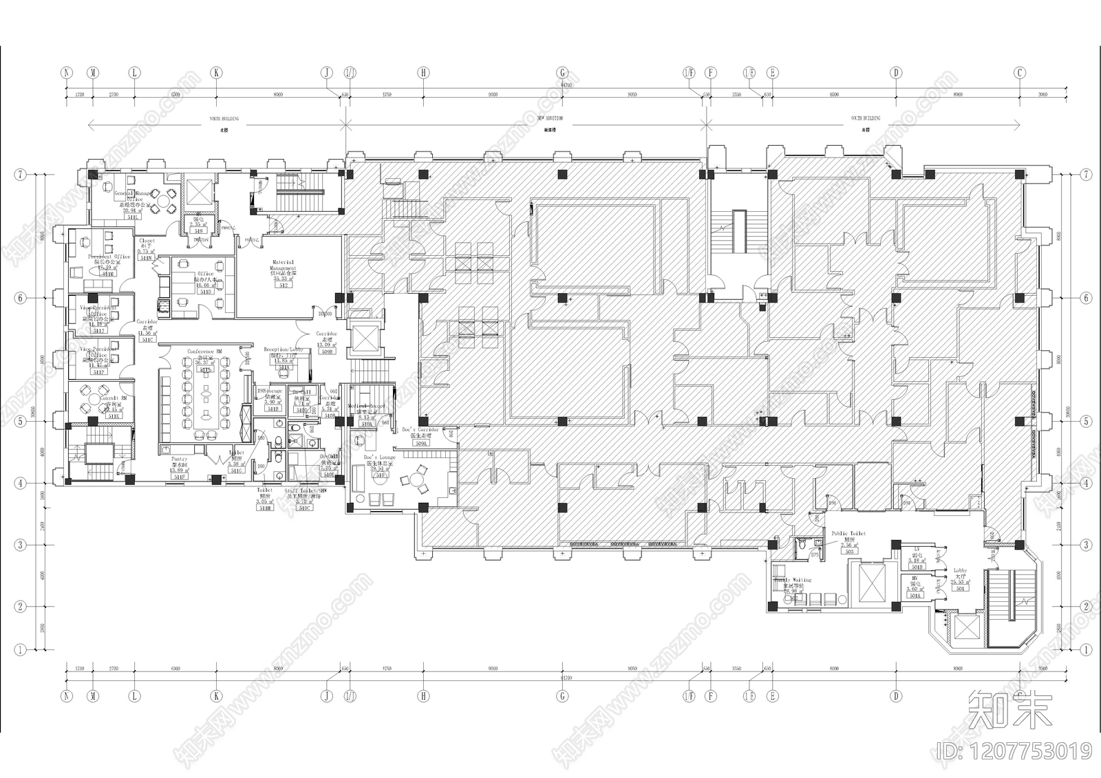 现代整体办公空间cad施工图下载【ID:1207753019】