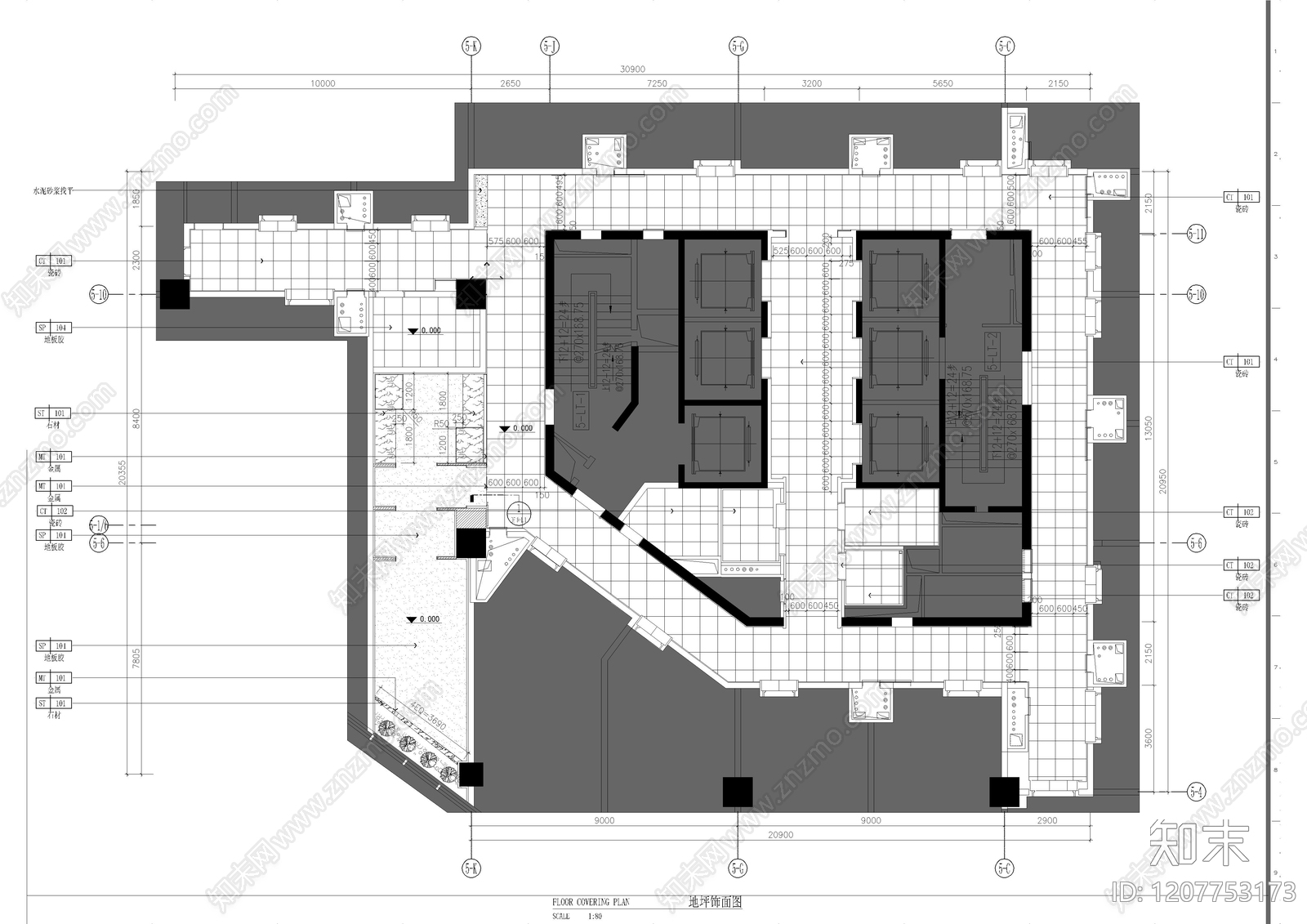 现代会所cad施工图下载【ID:1207753173】