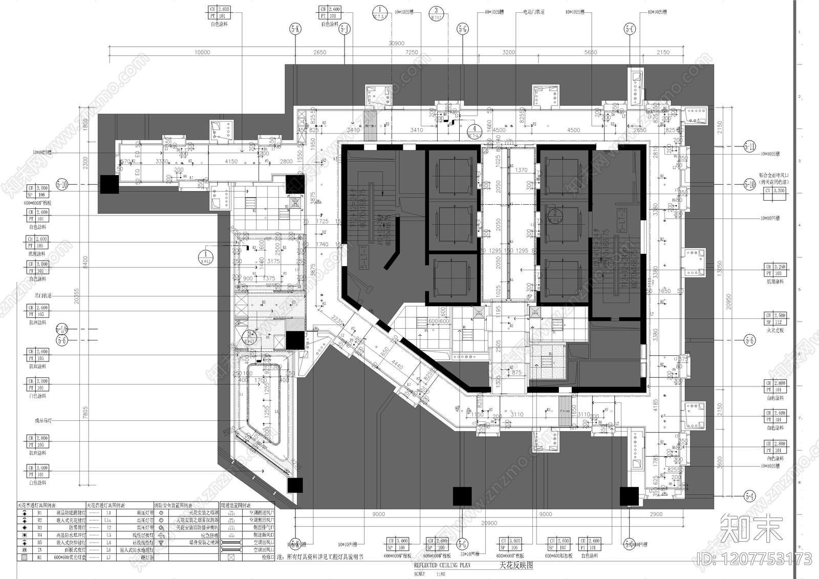 现代会所cad施工图下载【ID:1207753173】