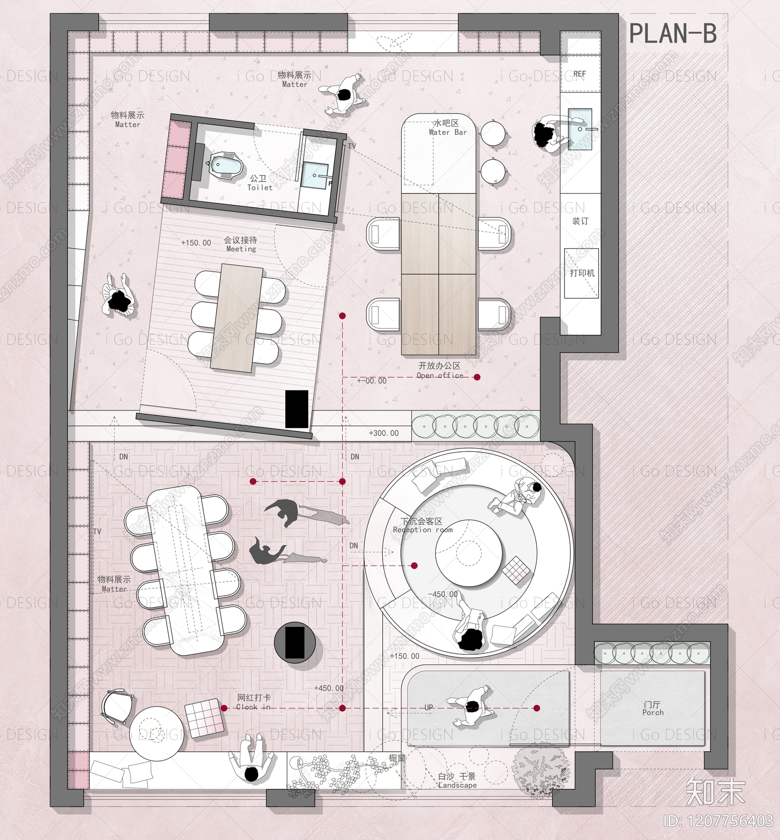 现代工作室cad施工图下载【ID:1207756403】