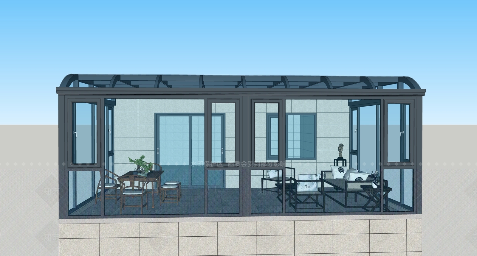现代小公建SU模型下载【ID:1207757759】