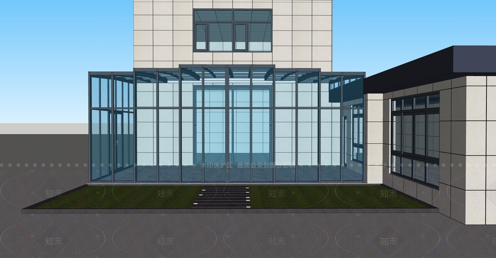 现代小公建SU模型下载【ID:1207761907】