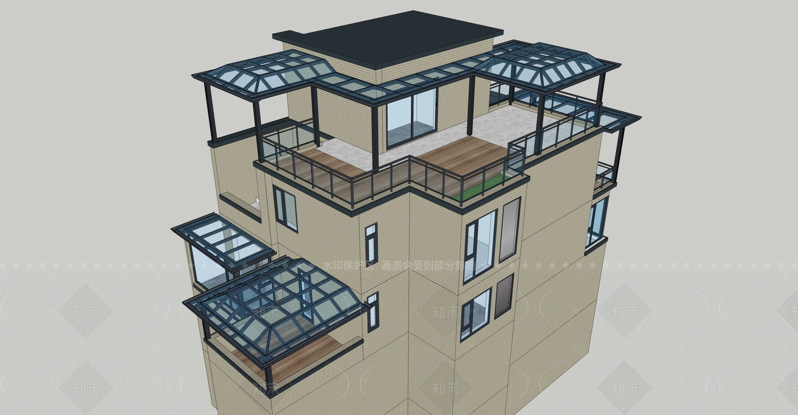 现代小公建SU模型下载【ID:1207762940】
