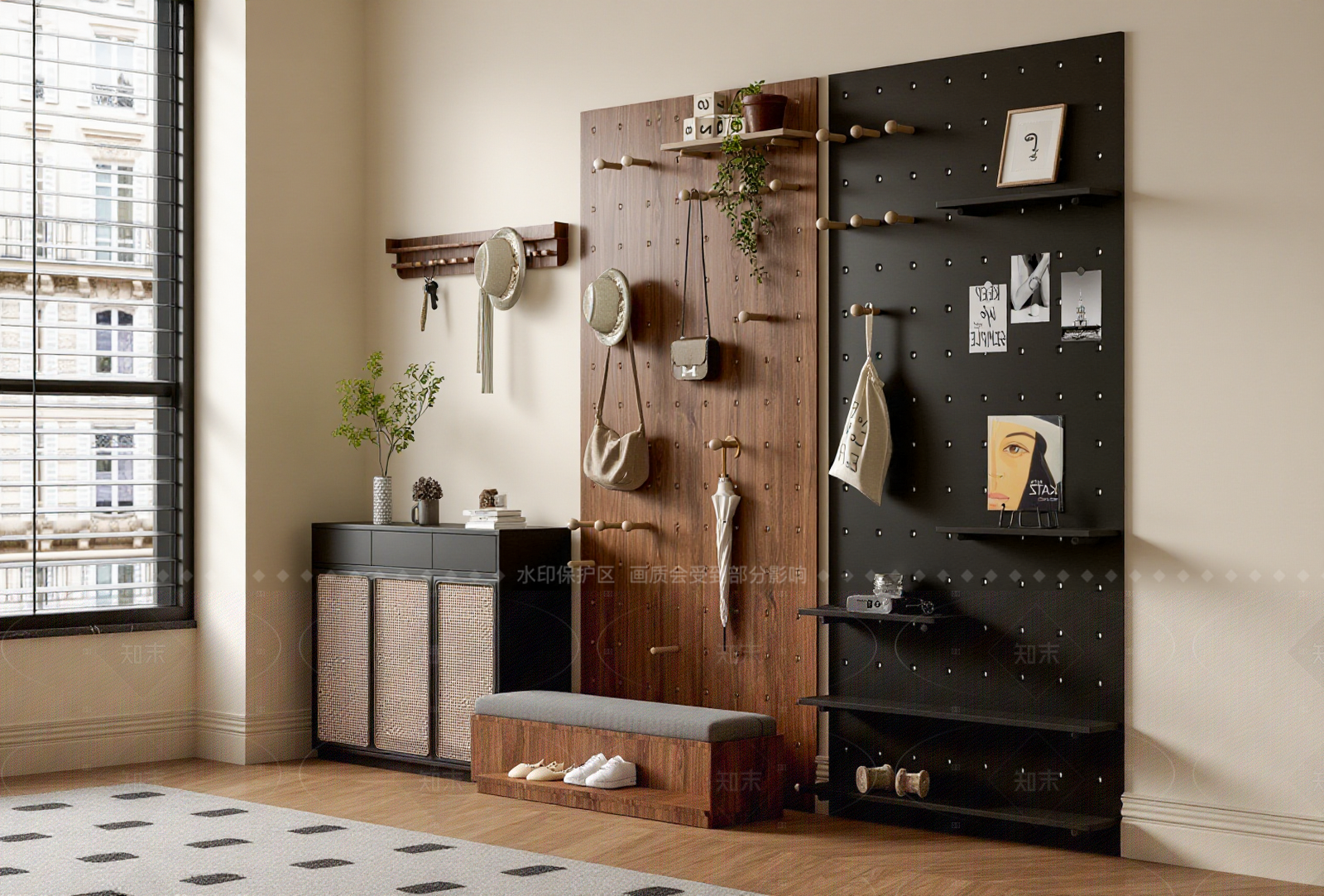 中式鞋柜3D模型下载【ID:1207763068】