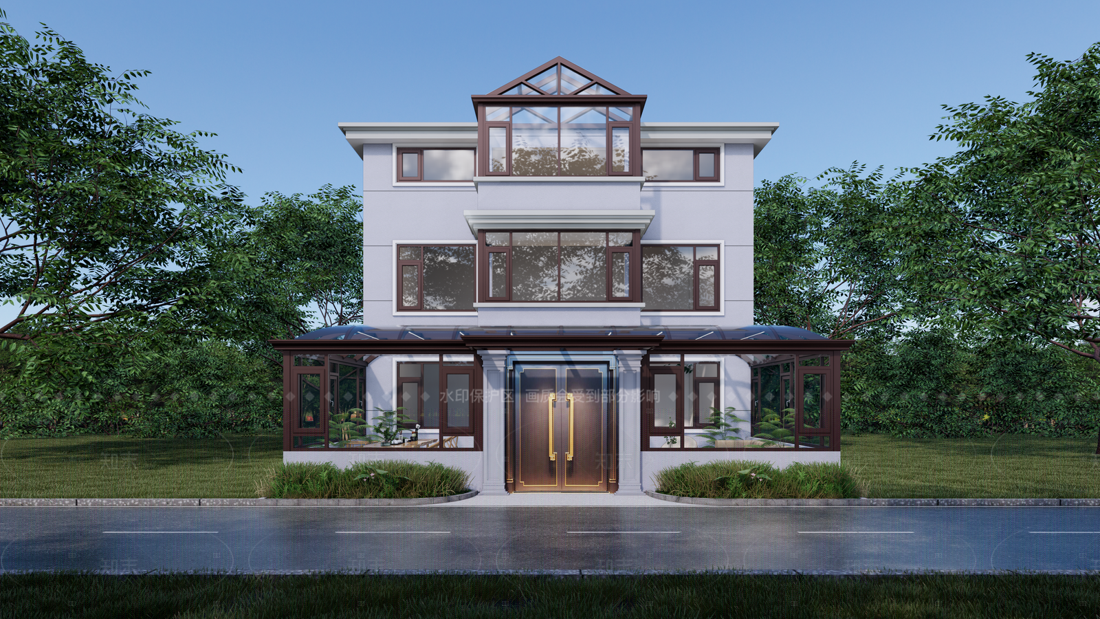 现代小公建SU模型下载【ID:1207764637】