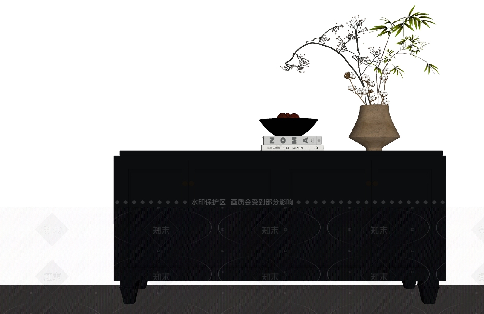 法式美式玄关柜SU模型下载【ID:1207766779】