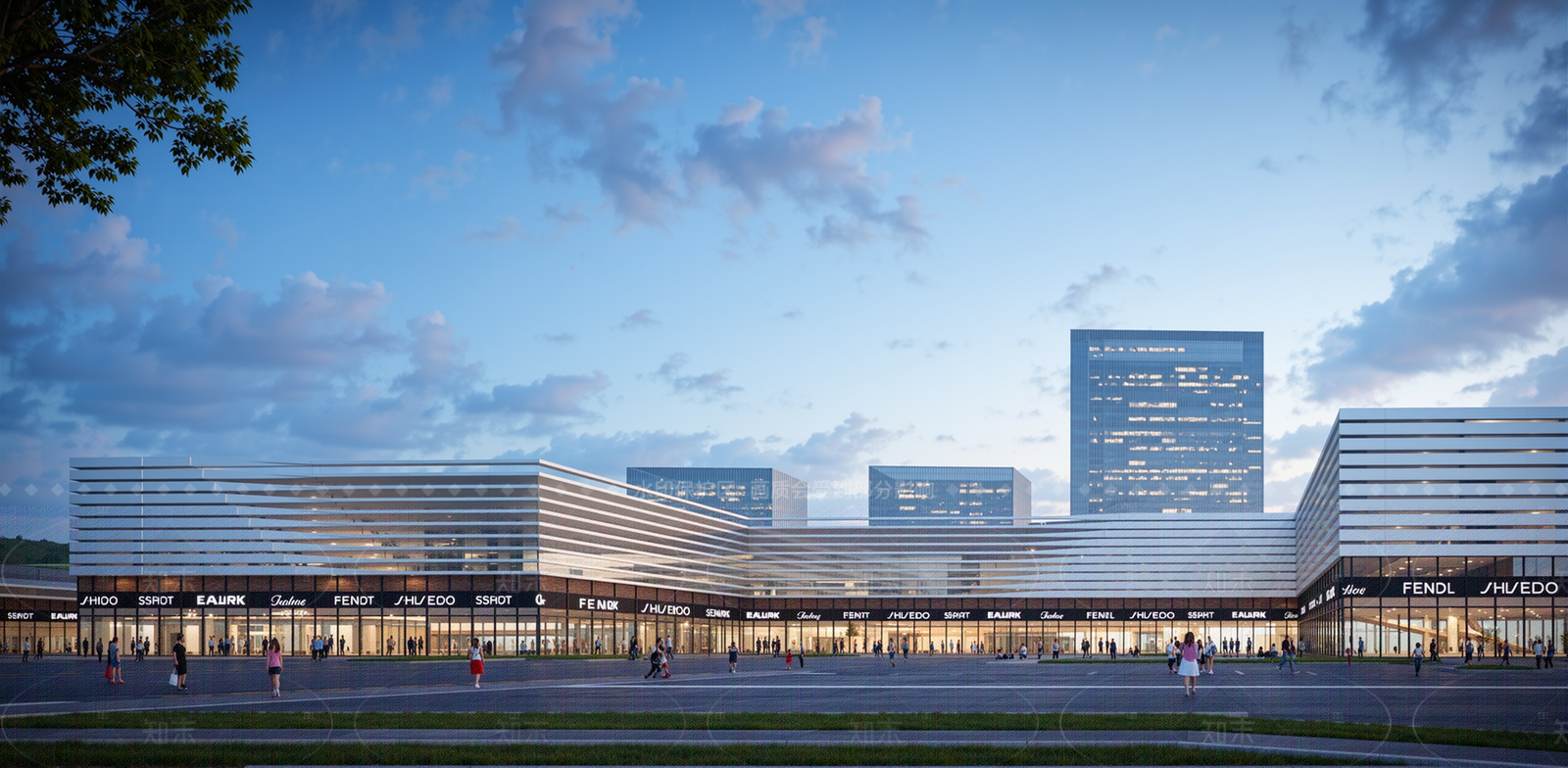 现代商业街SU模型下载【ID:1207766815】