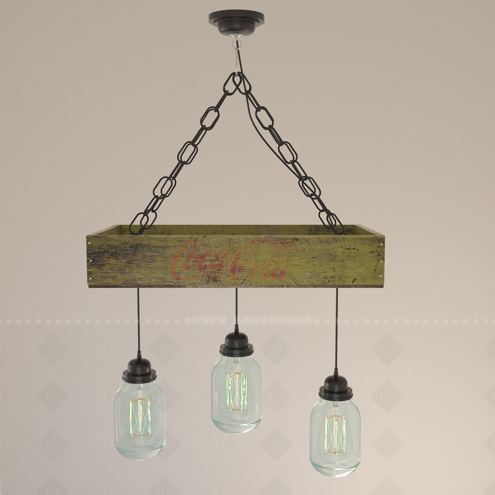 工业现代吊灯3D模型下载【ID:1207767856】