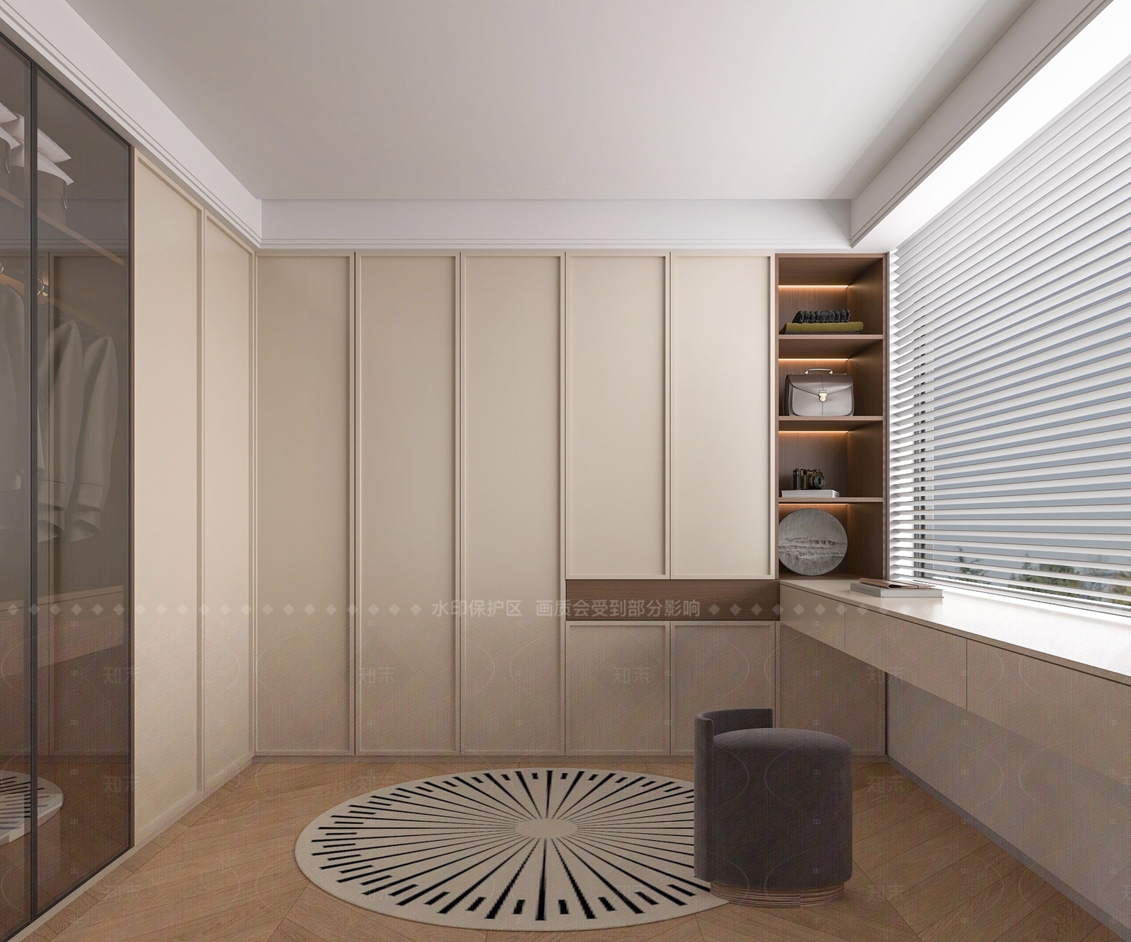 现代极简衣柜3D模型下载【ID:1207768455】