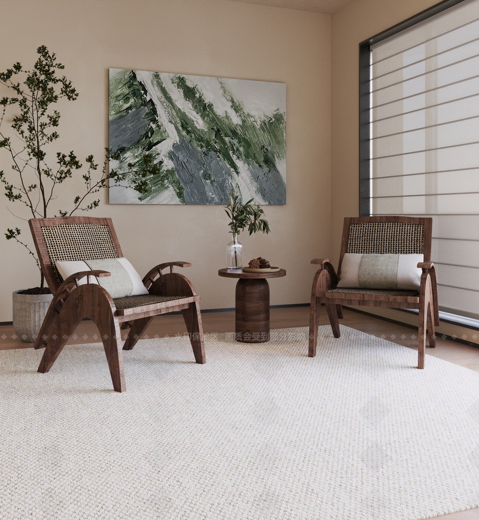 复古休闲椅3D模型下载【ID:1207784001】