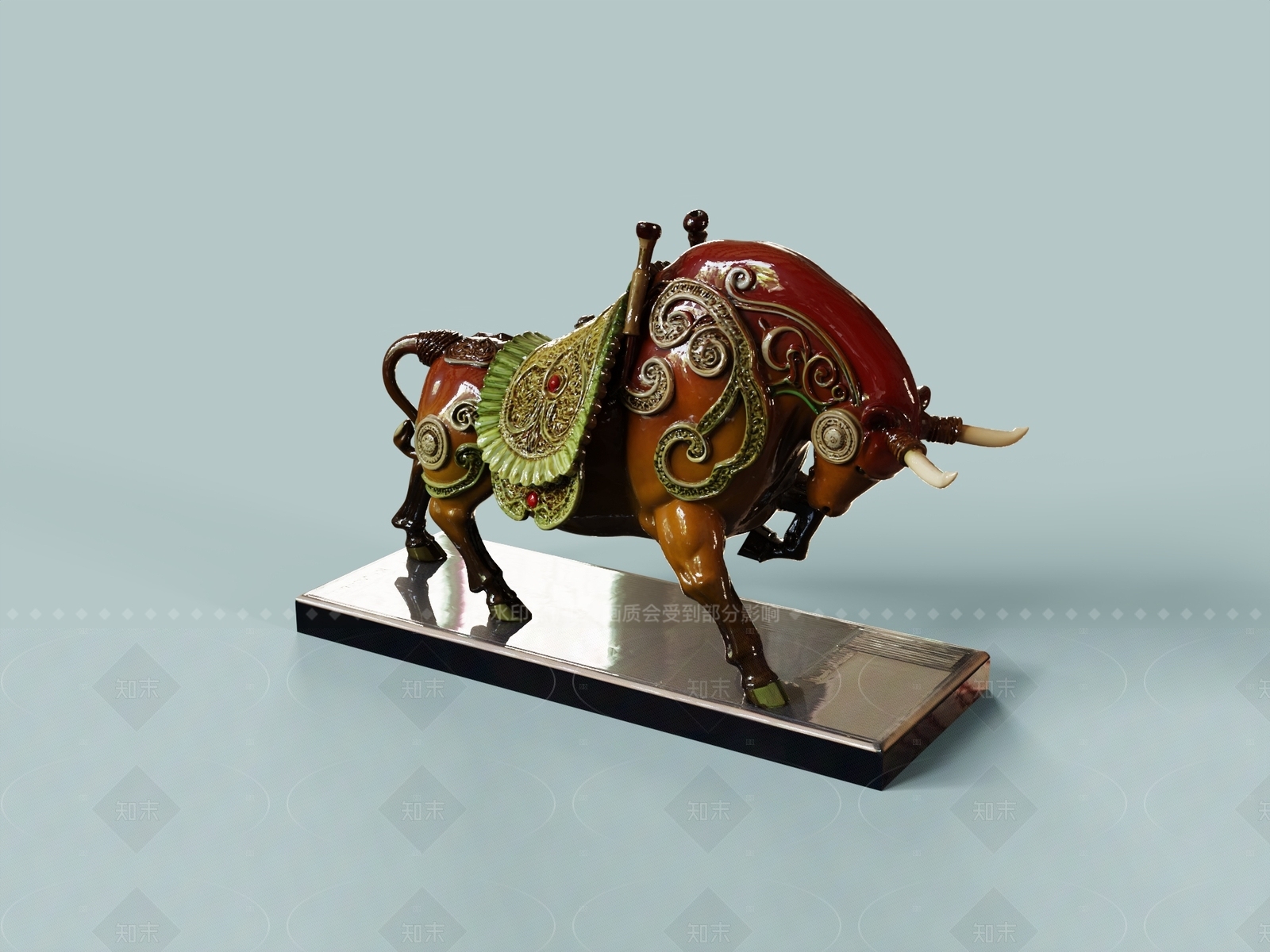 中式轻奢雕塑摆件3D模型下载【ID:1207788321】