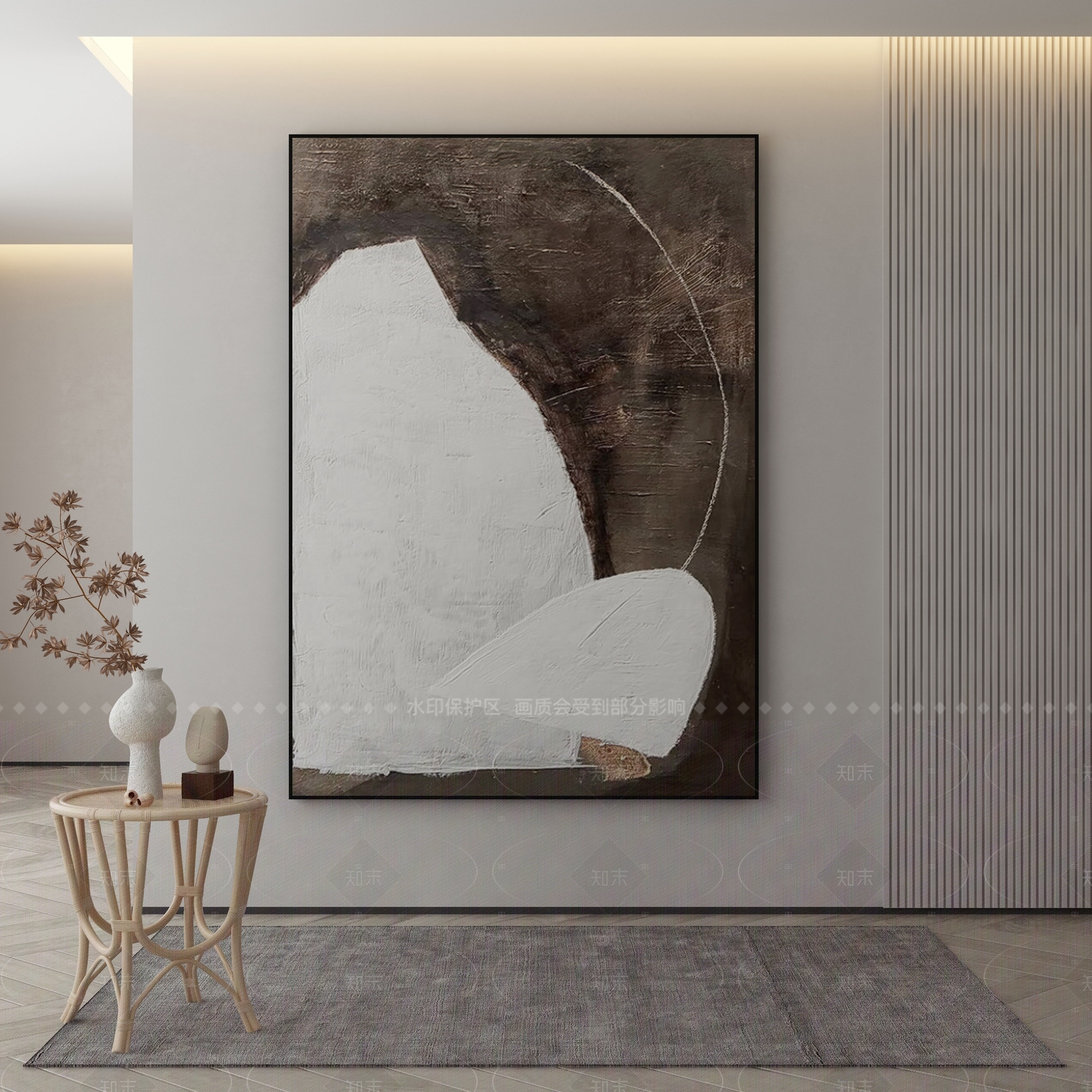现代侘寂挂画3D模型下载【ID:1207793577】