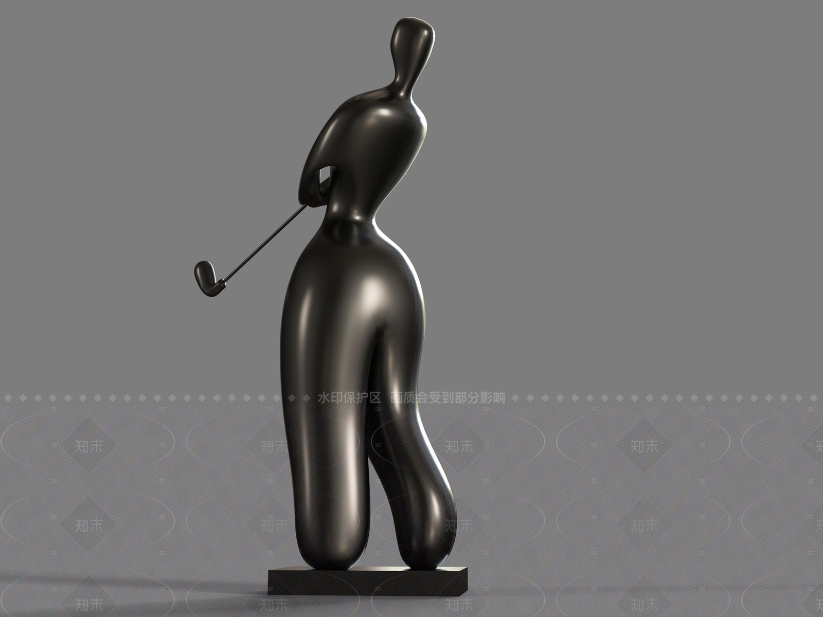 现代轻奢雕塑摆件3D模型下载【ID:1207800681】