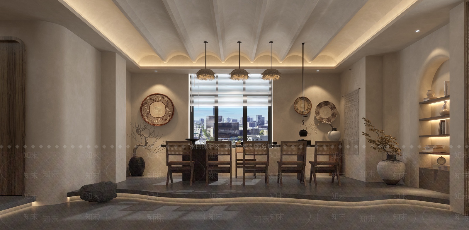 侘寂茶楼3D模型下载【ID:1207835548】