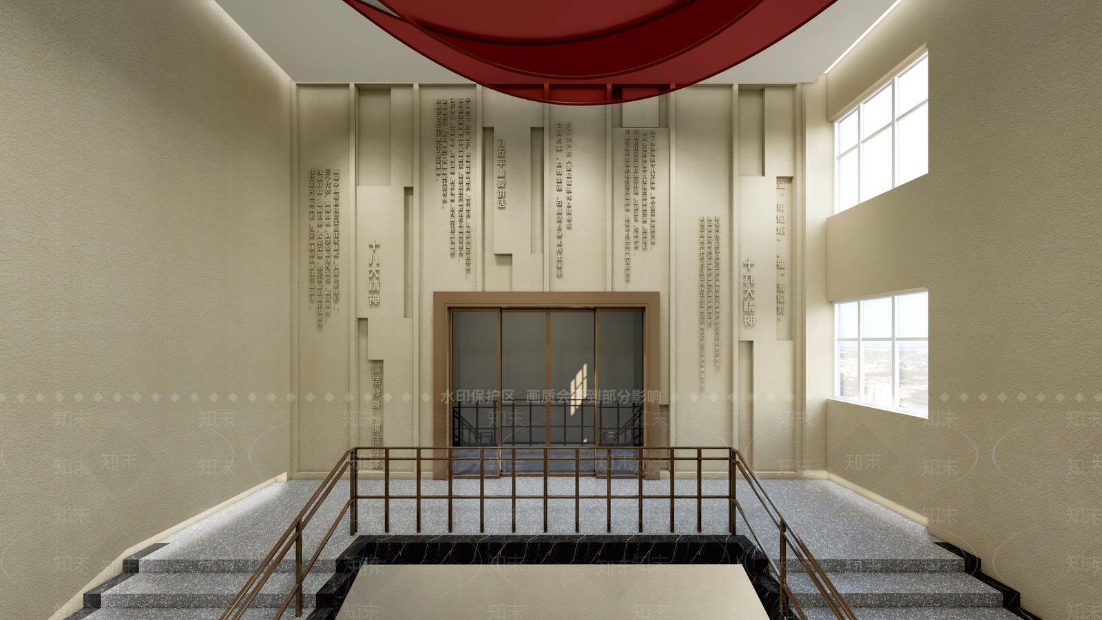 现代党建廉政展厅SU模型下载【ID:1207855994】