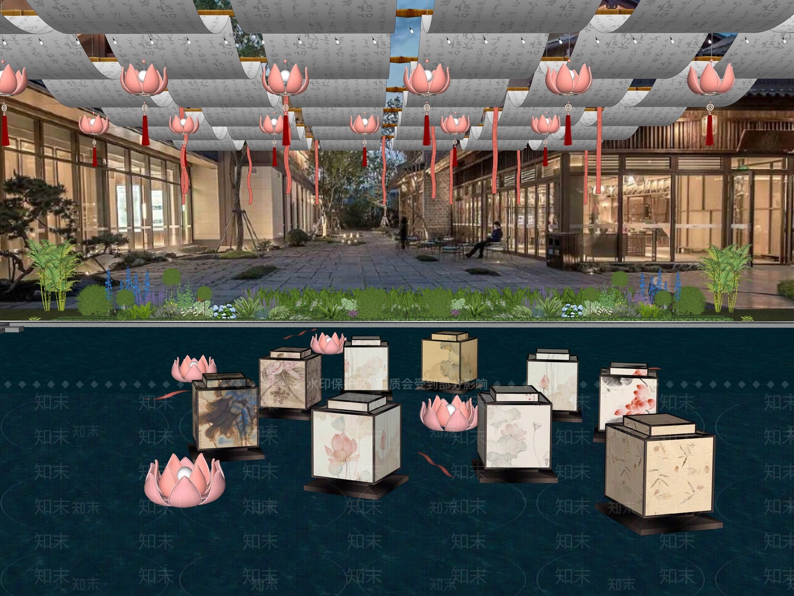 新中式景观灯SU模型下载【ID:1207868917】
