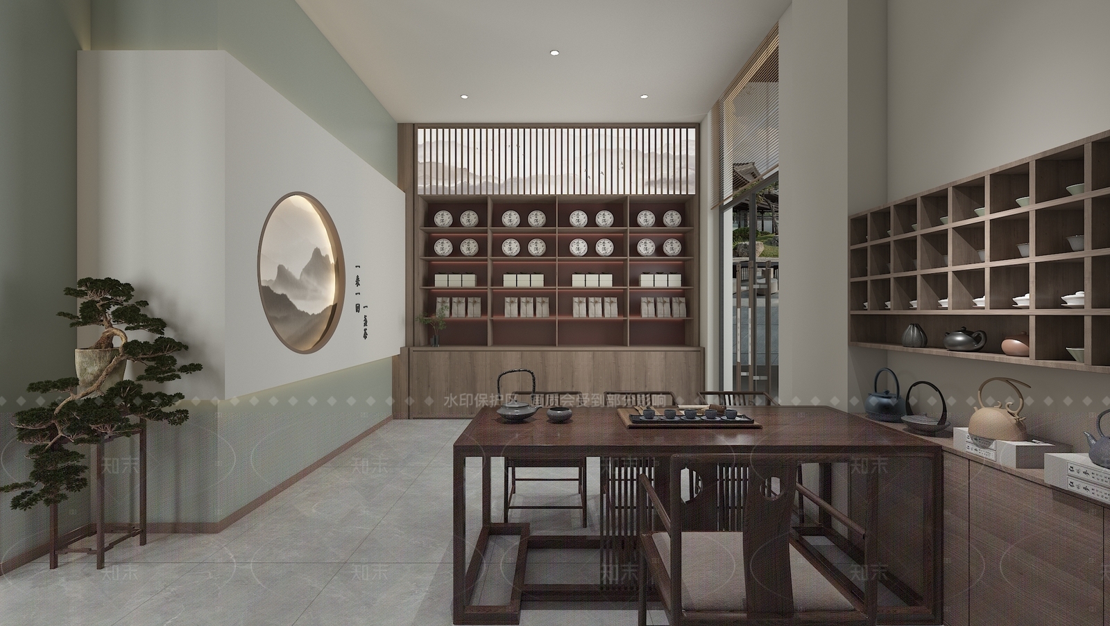 新中式日式茶叶店3D模型下载【ID:1208041183】