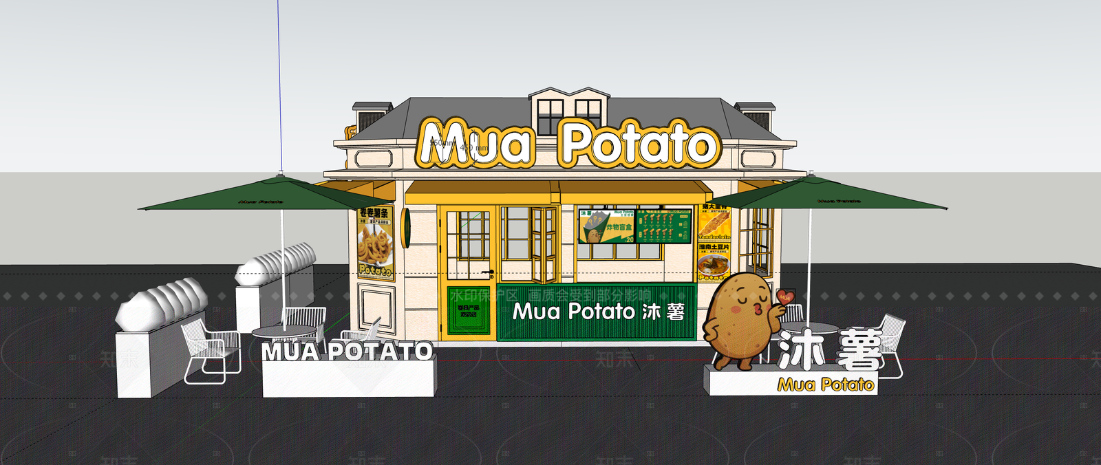 现代欧式其他店铺SU模型下载【ID:1207962241】