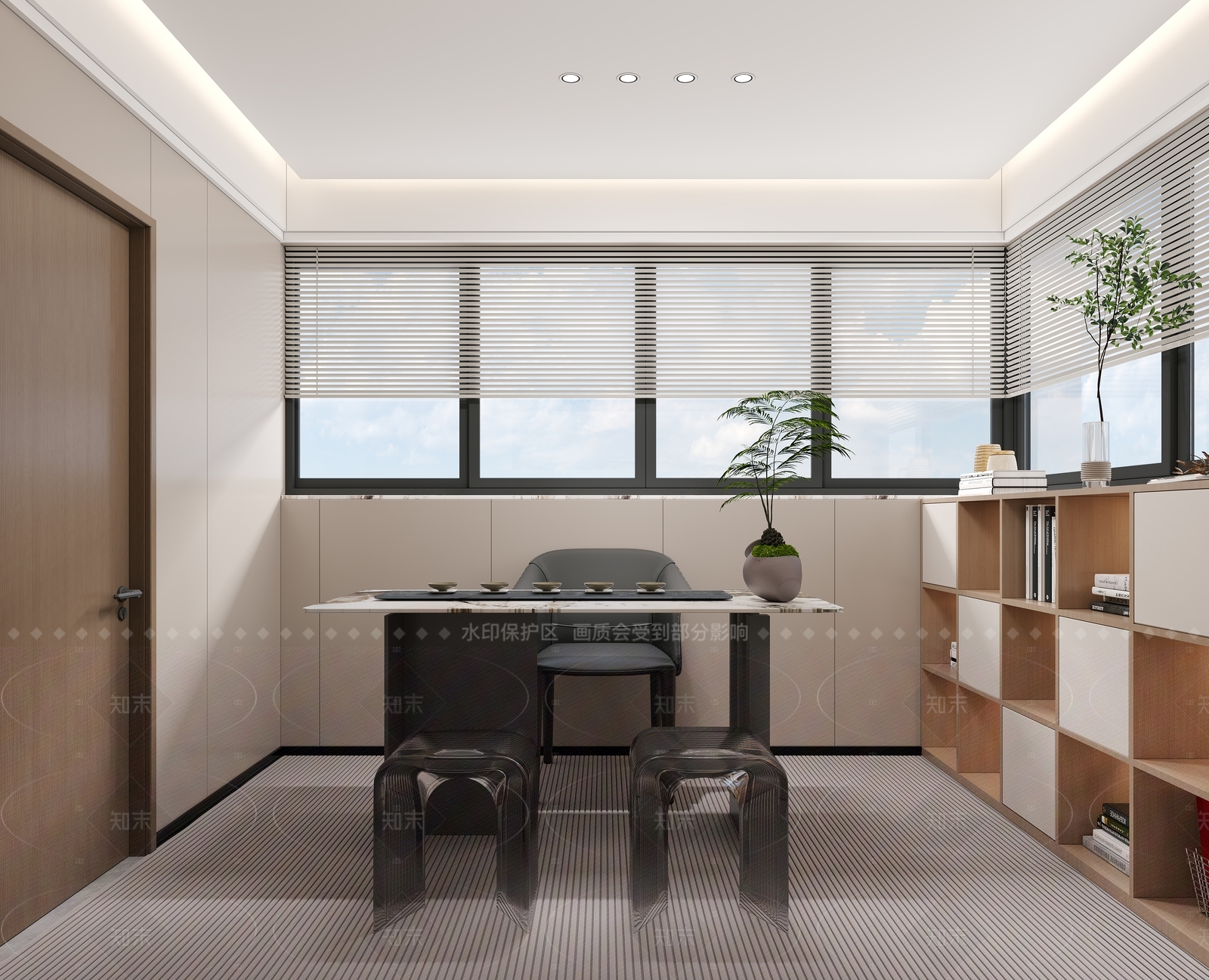 现代茶室3D模型下载【ID:1207963753】