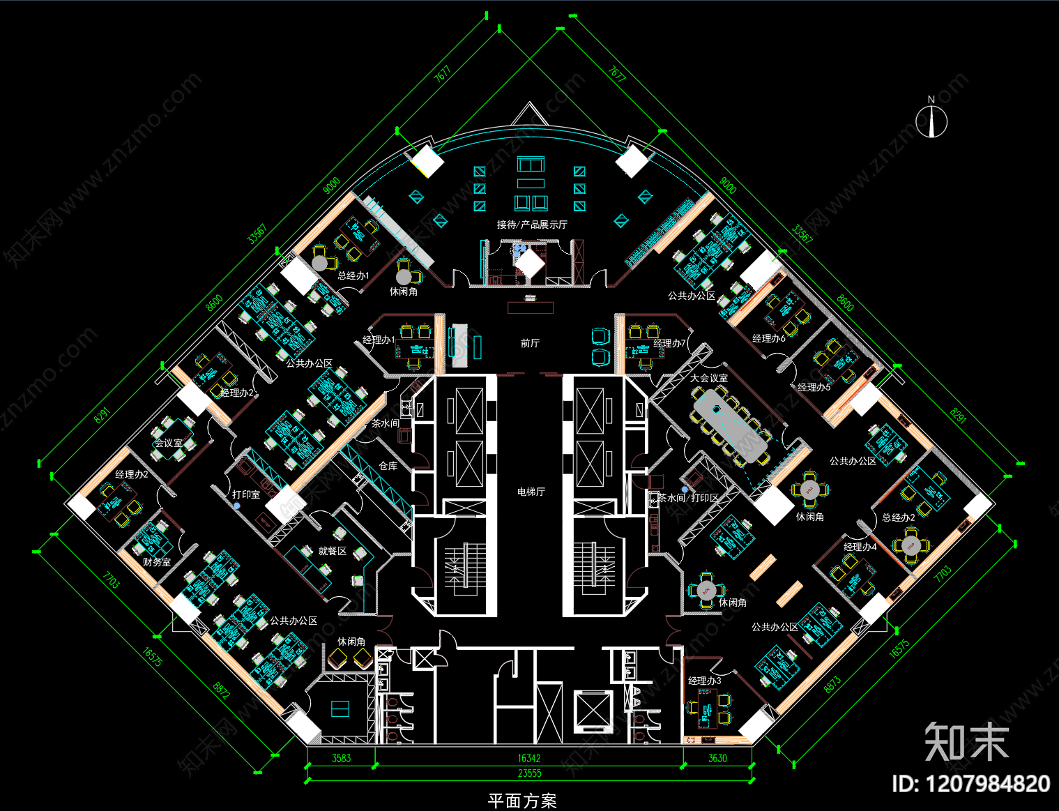 其他办公空间cad施工图下载【ID:1207984820】