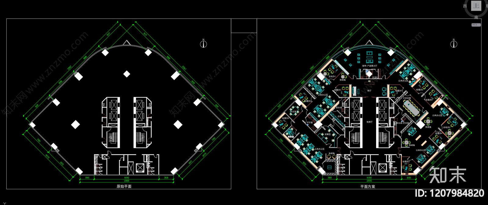 其他办公空间cad施工图下载【ID:1207984820】