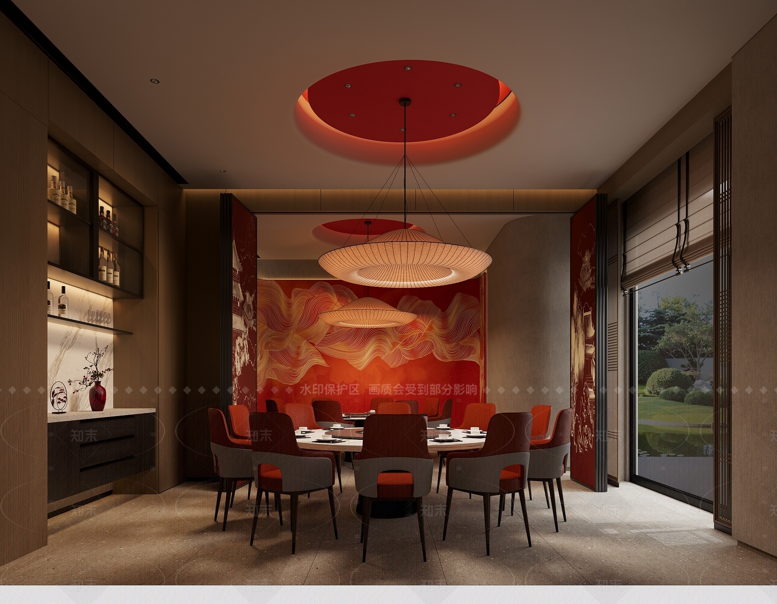 新中式火锅店3D模型下载【ID:1207976088】
