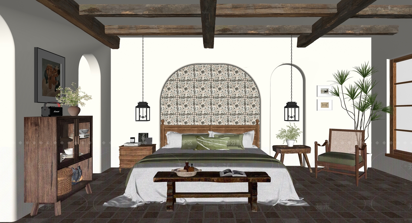 艺术挂画挂画SU模型下载【ID:1227448654】
