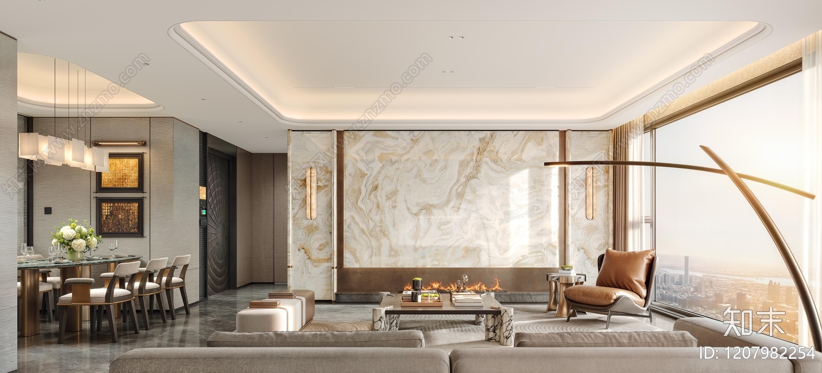 简约轻奢样板间下载【ID:1207982254】