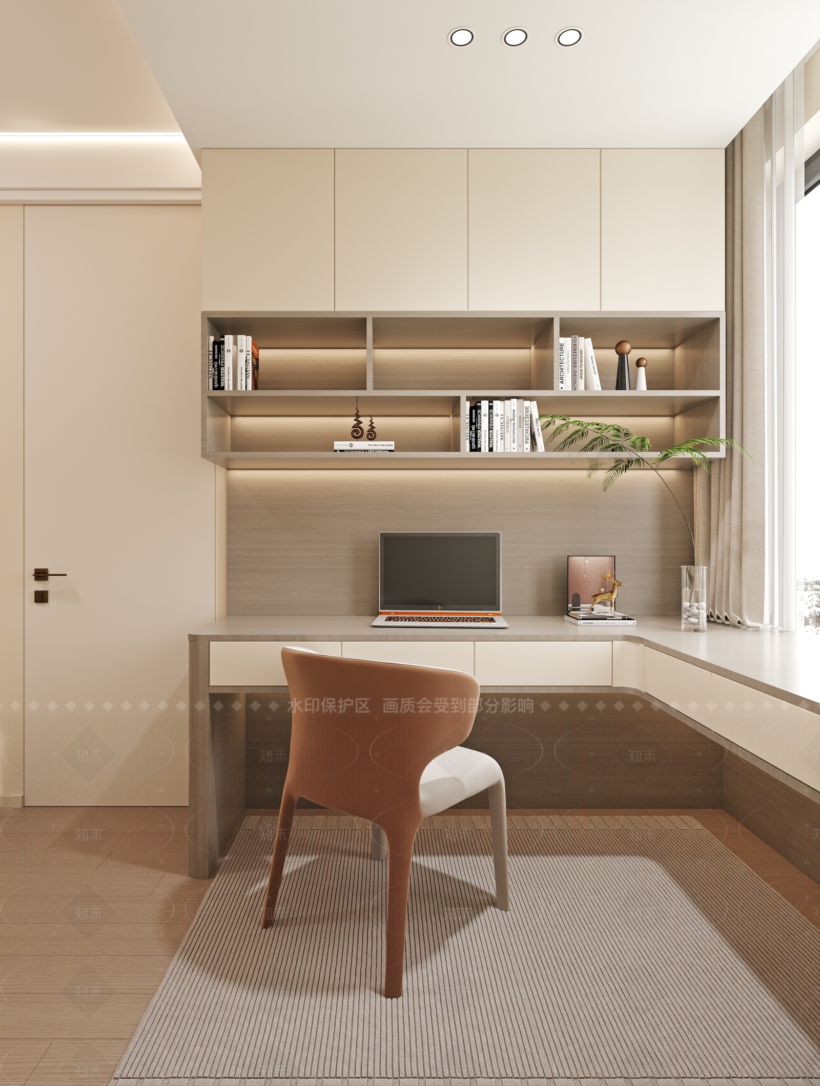 现代书房3D模型下载【ID:1208015169】
