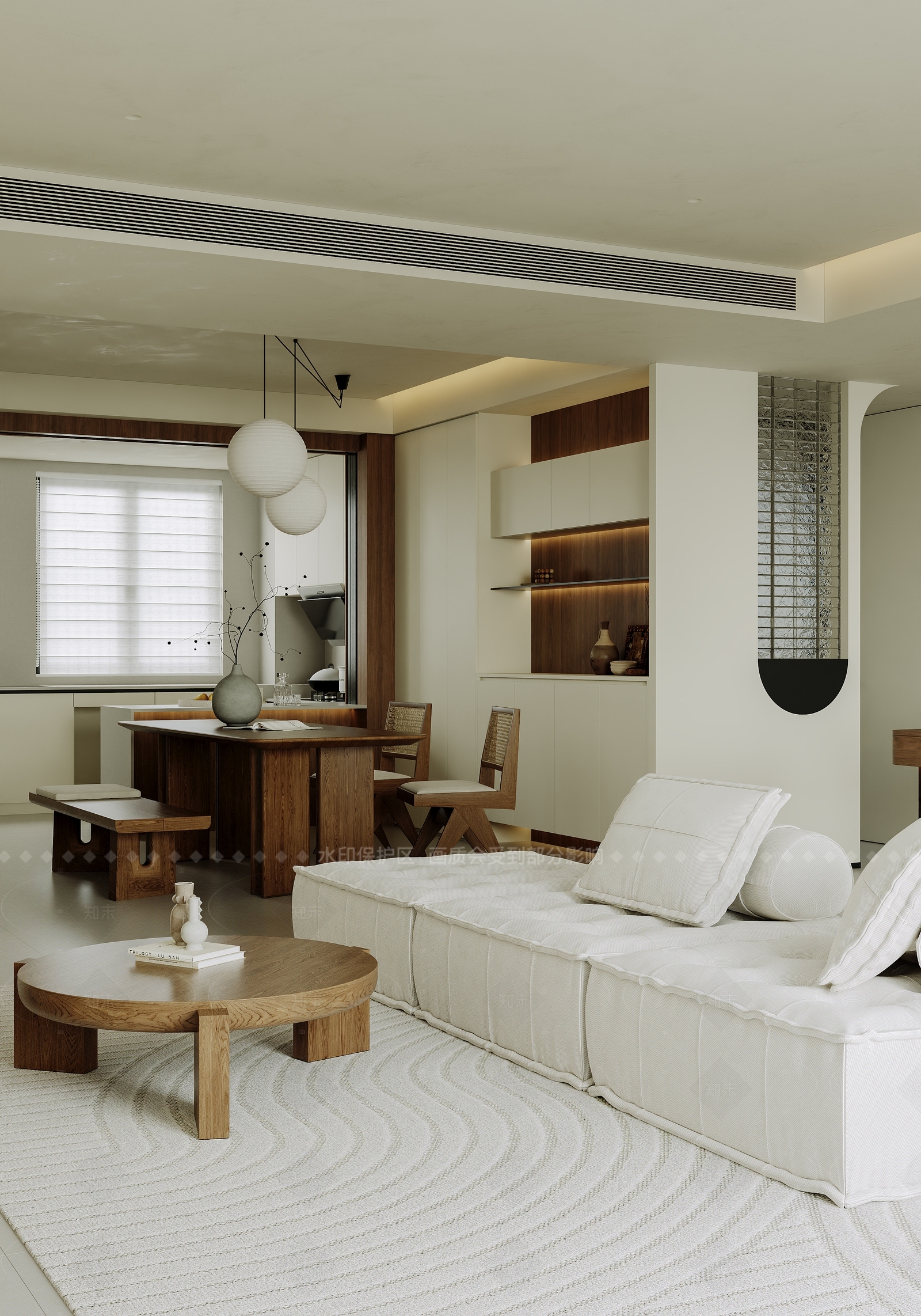 现代家居客厅3D模型下载【ID:1208030824】