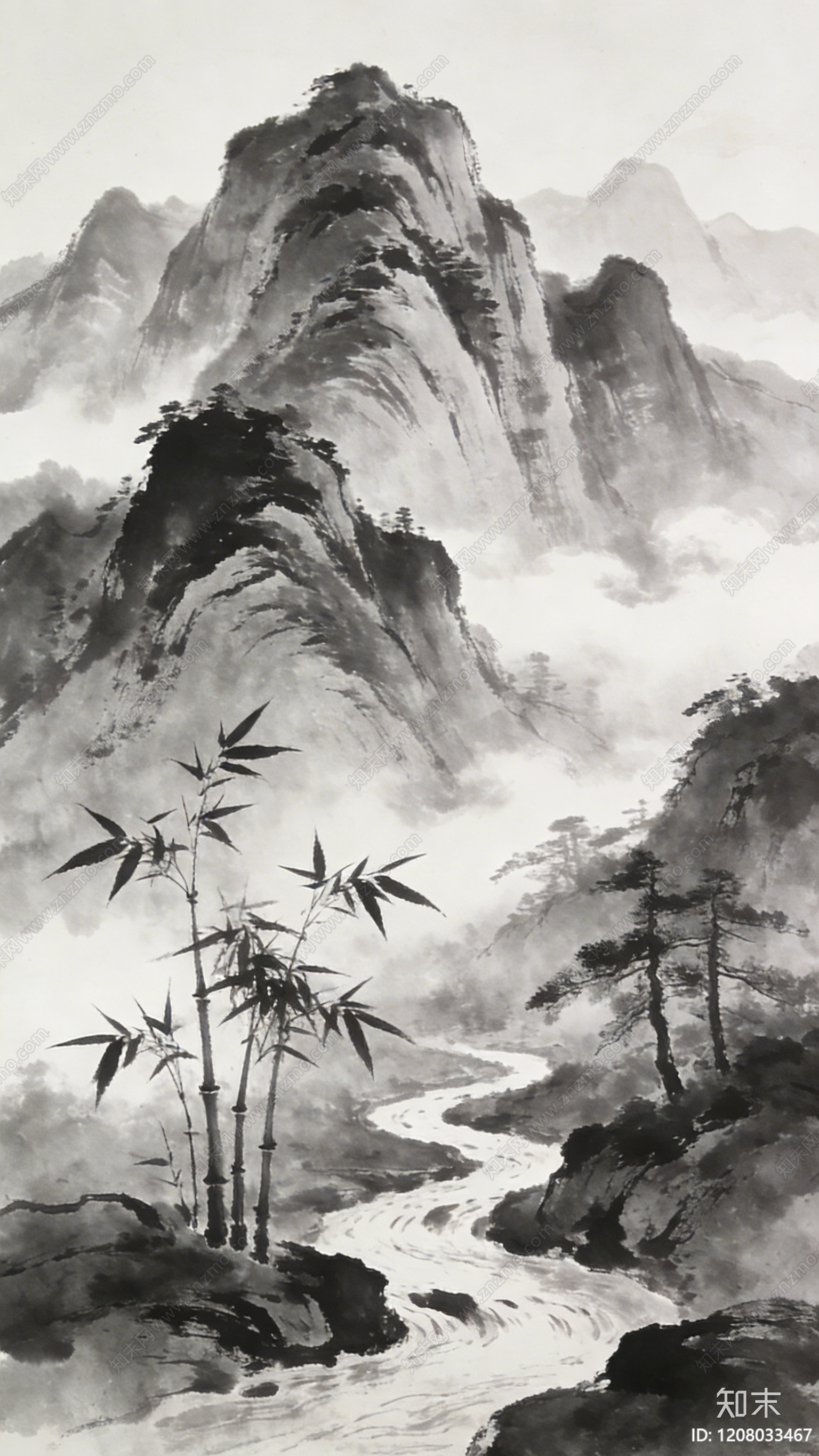 新中式中式其他挂画贴图下载【ID:1208033467】