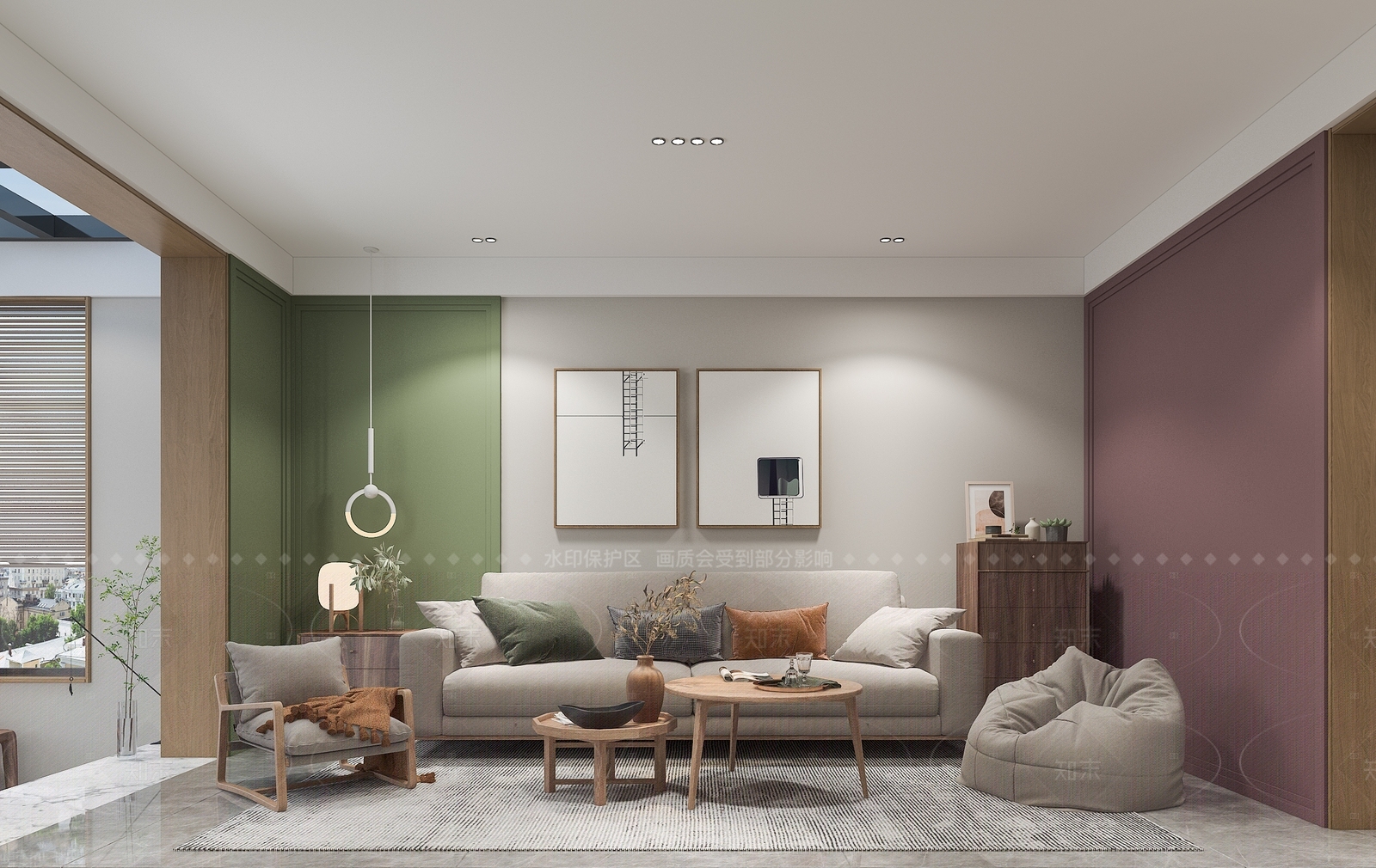 北欧家居客厅3D模型下载【ID:1208041570】