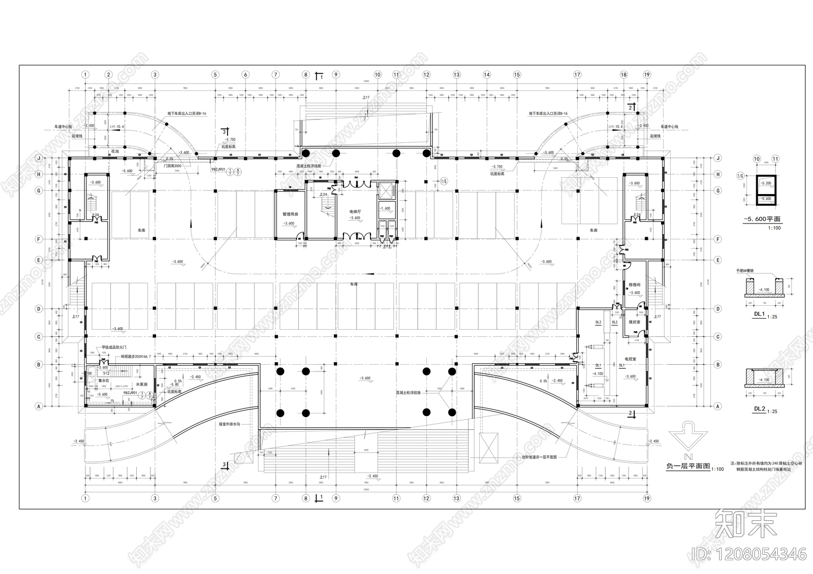 欧式办公楼建筑cad施工图下载【ID:1208054346】
