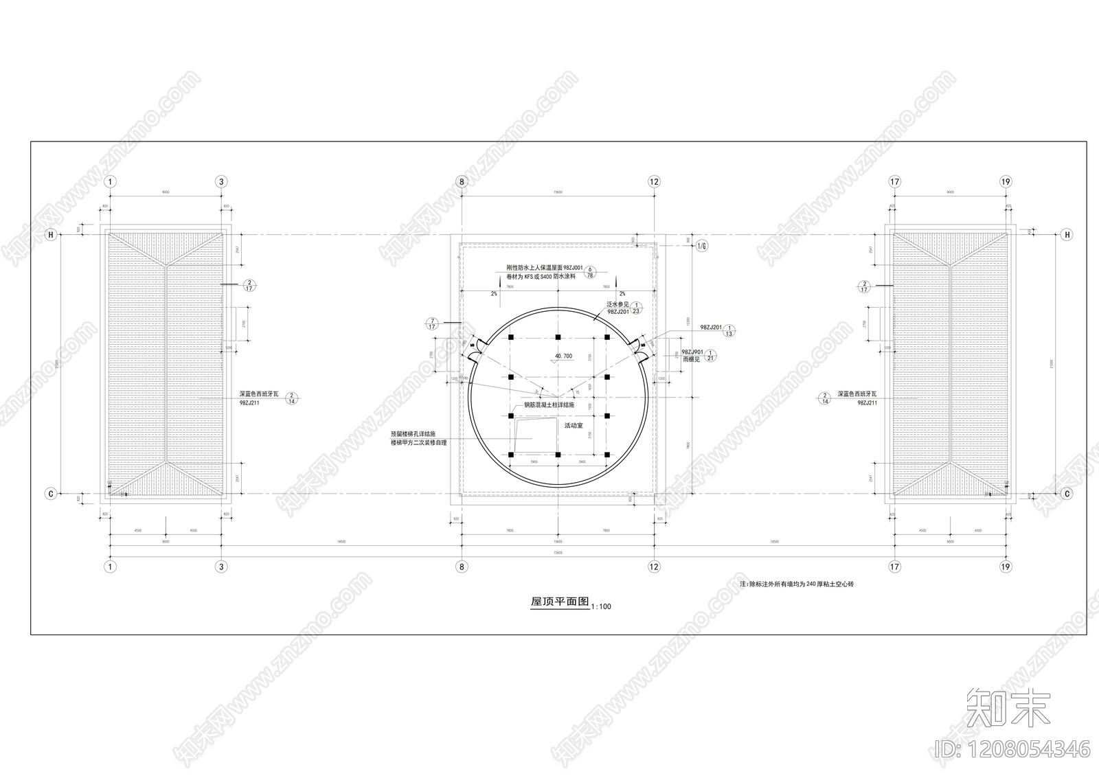 欧式办公楼建筑cad施工图下载【ID:1208054346】